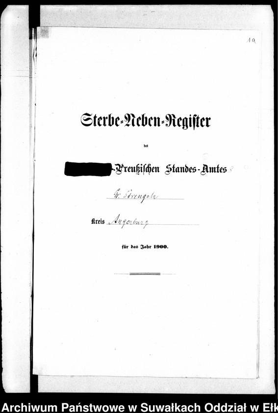 image.from.unit.number "Sterbe-Neben-Register des Preussischen Standes-Amtes Gr. Strengeln Kreis Angerburg"