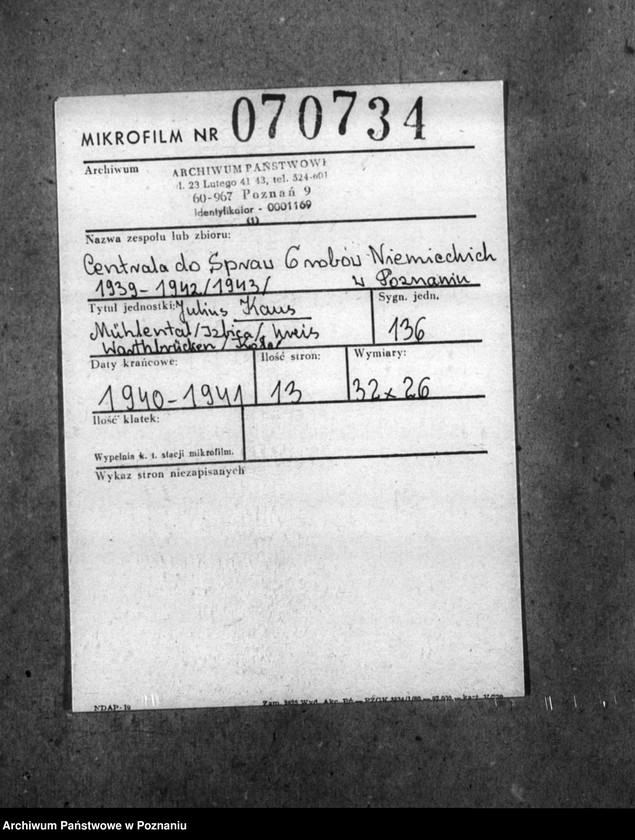 Obraz 2 z jednostki "Julius Kaus aus Mühlental (Izbica), Kreis Warthbrücken (Koło)"