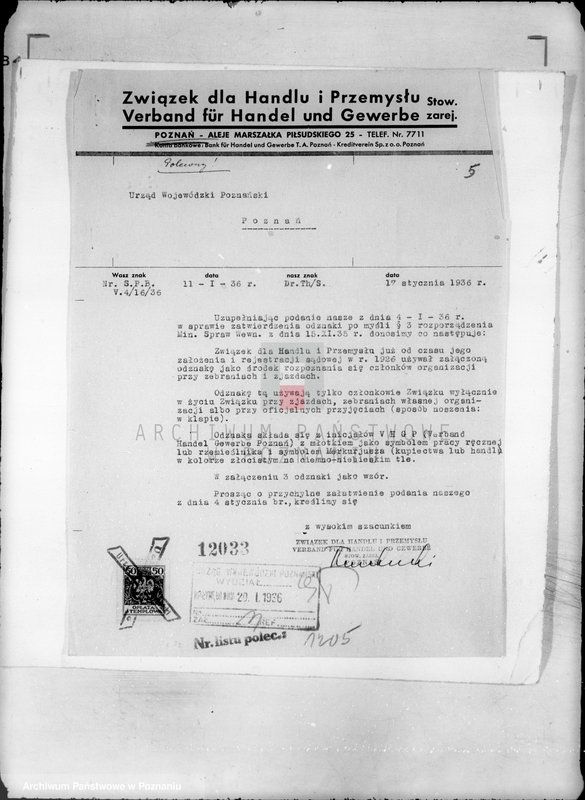 Obraz 9 z jednostki "/Verland fur Handel und Gewerbe/ Poznań"