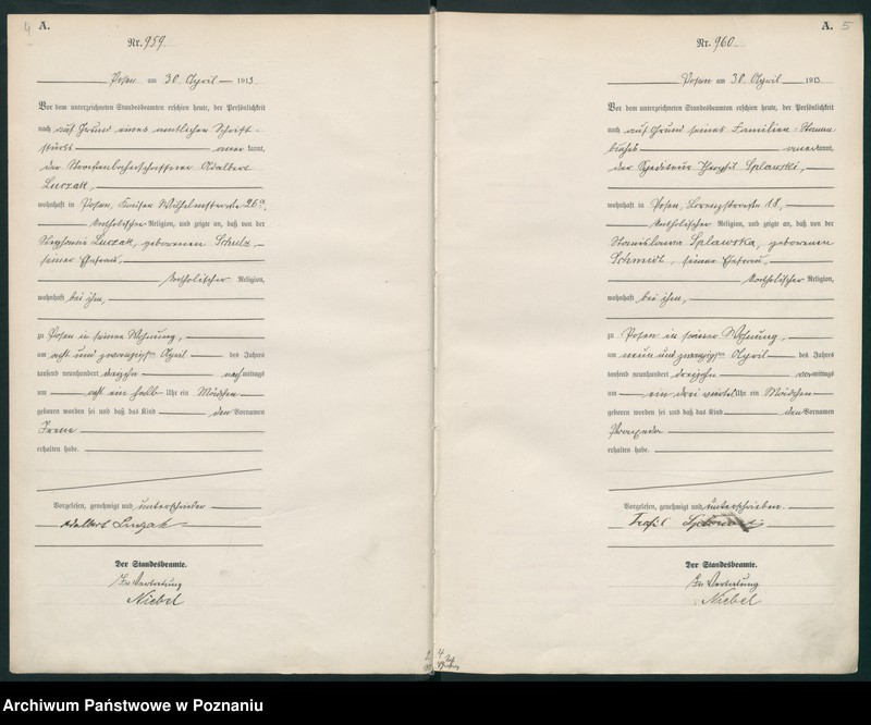 Obraz 5 z jednostki "Księga miejscowa urodzeń tom III [Rejestr główny urodzeń]"