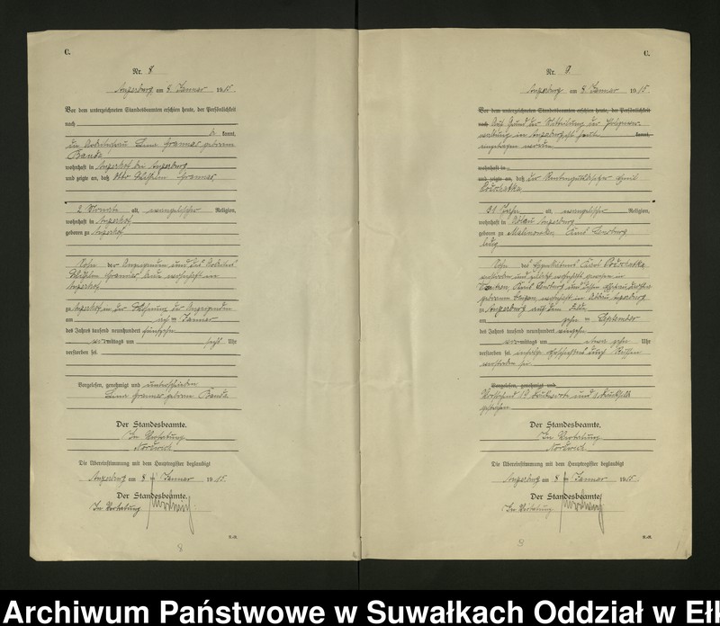 image.from.unit.number "[Sterbe - Register (Neben - Register) Standesamt Angerburg einschl. der Bezirke Gr. Strengeln, Kehlen und Prinowen]"