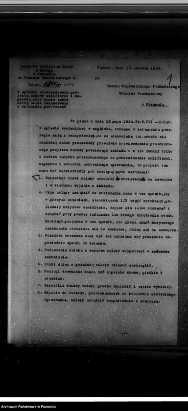 Obraz 5 z jednostki "Zatwierdzenie zakładu przemysłowego szlifierni Firmy Bracia Jakuszewscy w Antoninku powiat poznański"