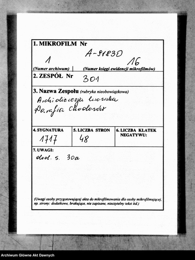 image.from.unit.number "Parafia: Chodorów. Dekanat: Świrz. Księga metrykalna urodzeń tylko dla wsi Żyrawa. Tom II."