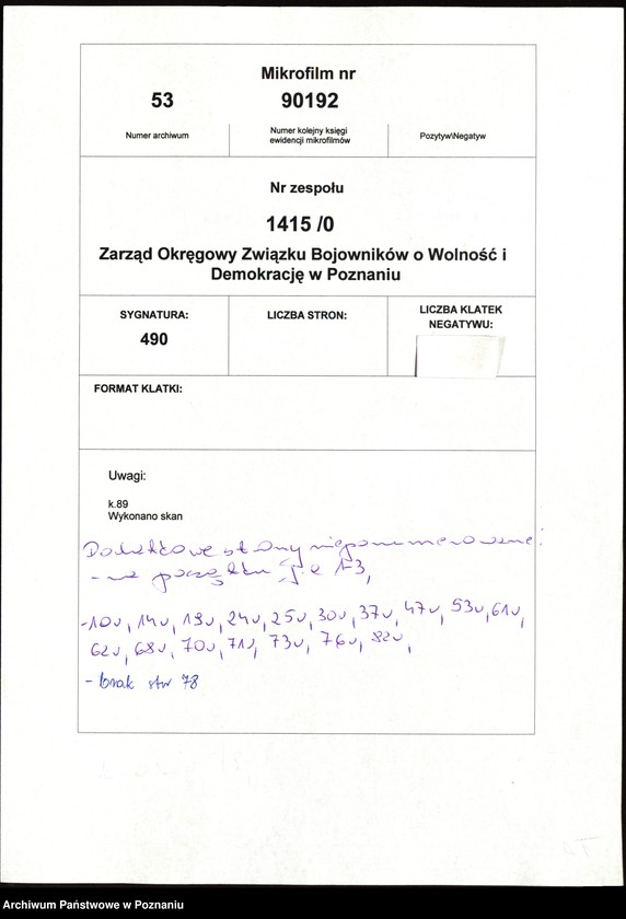 Obraz 5 z jednostki "Życiorysy powstańców wielkopolskich: W - tom ll /Walkowiak Jan - Wawrzynkowski Franciszek/."