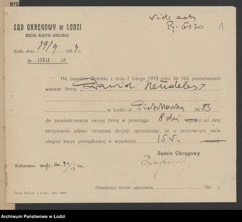 Obraz 3 z jednostki "Dawid Hendeles – sprzedaż wyrobów trykotowych i rękawiczek"