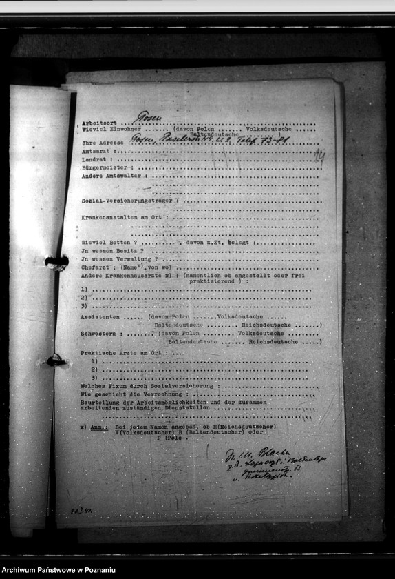 Obraz 19 z jednostki "Amtsärzte - Kreis Posen - Land (wyposażenie szpitali)"