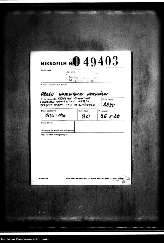 image.from.unit.number "/Rejestry pomiarowe i rejestry powierzchni majątku Bolęcin-Karna powiatu wolsztyńskiego"