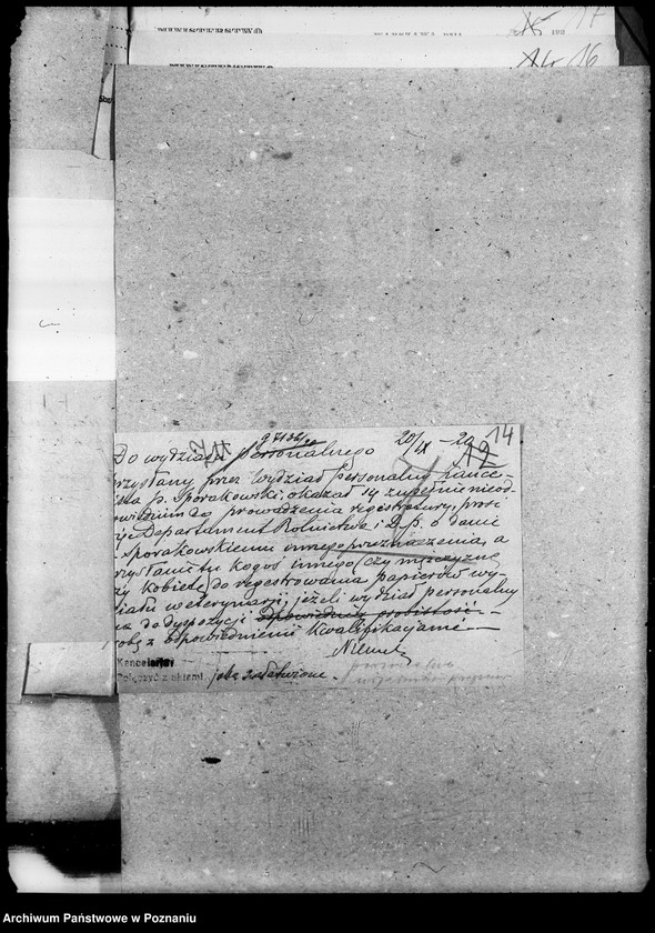 Obraz 19 z jednostki "Sprawy Osobowe personalne urzędników przejściowych"