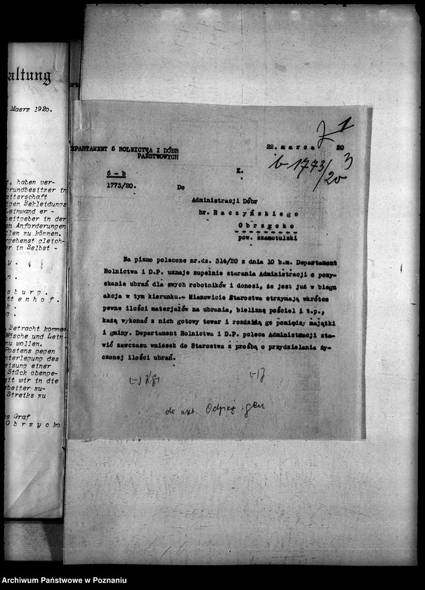 Obraz 7 z jednostki "Sprawy szczegółowo-administracyjne Odzież - obuwie"