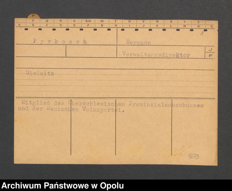 Obraz 3 z jednostki "[Pyrkosch Hermann, Gleiwitz]"