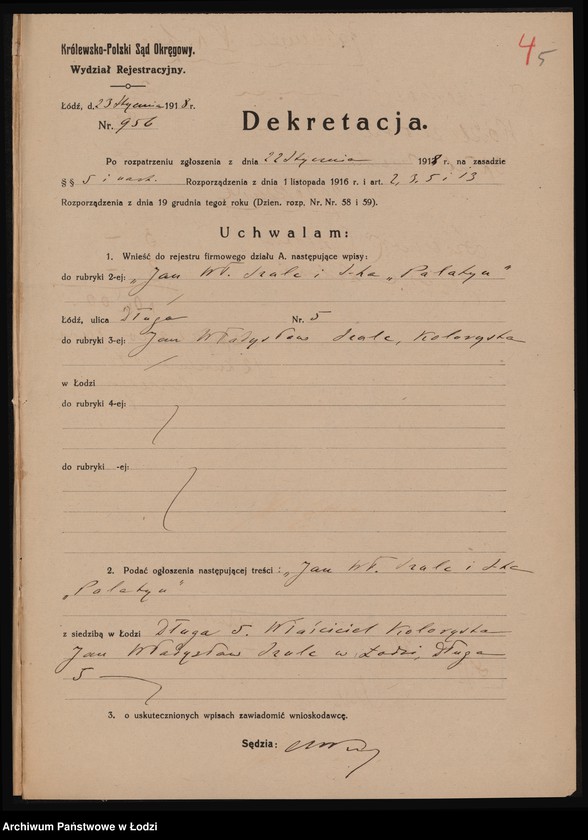 Obraz 7 z jednostki "Jan Władysław Szulc i S-ka- fabrykacja barwników"