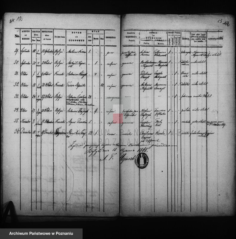 Obraz 10 z jednostki "Liber baptisatorum, copulatorum, mortuorum"
