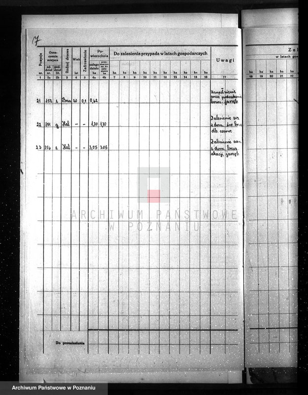 image.from.unit.number "Dodatkowy plan urządzenia gospodarstwa leśnego dla lasu ordynacji Obrzycko powiat szamotulski 1937-1938"