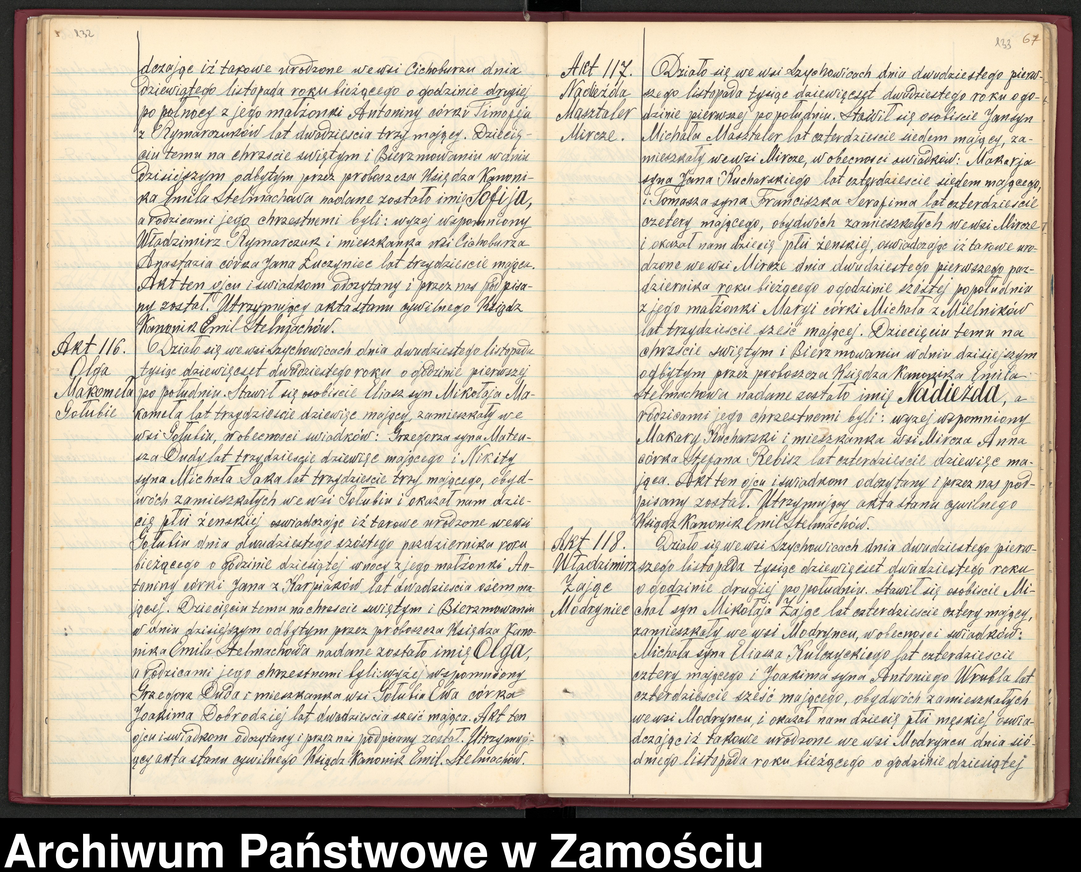 Skan z jednostki: Akta urodzeń
