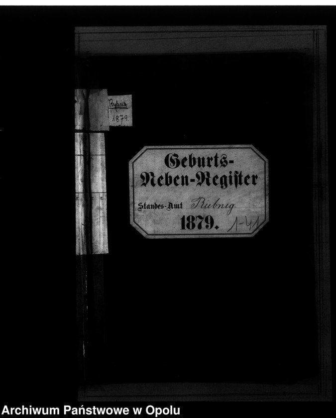Obraz 2 z jednostki "Geburts-Neben-Register Standes-Amt Riebnig 1879"