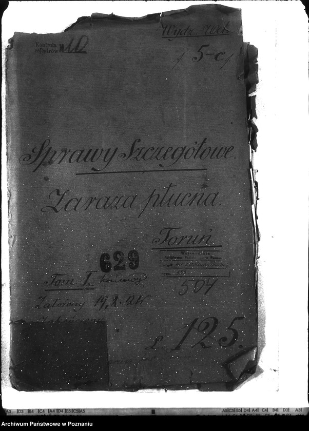 Obraz 4 z jednostki "Sprawy szczegółowo-Zaraza płucna - Toruń"