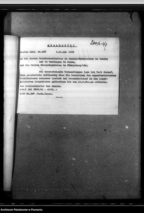 Obraz 10 z jednostki "Verordnung über die Einführung des Gesetzes über die Vereinheitlichung des Gesundheitswesens in den eingegliederten Ostgebieten."
