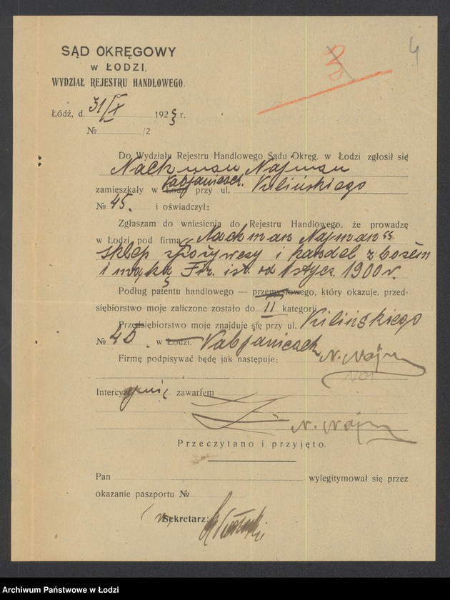 Obraz 6 z jednostki "Najman Nachman- sklep spożywczy i handel zbożem i mąką"