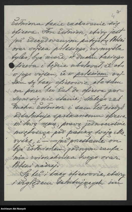 image.from.unit.number "Skargi na nadużycia gospodarcze, nędzę, paskarstwo, uwagi o zachowaniu się żołnierzy na ulicy. Korespondencja, wycinek prasowy"