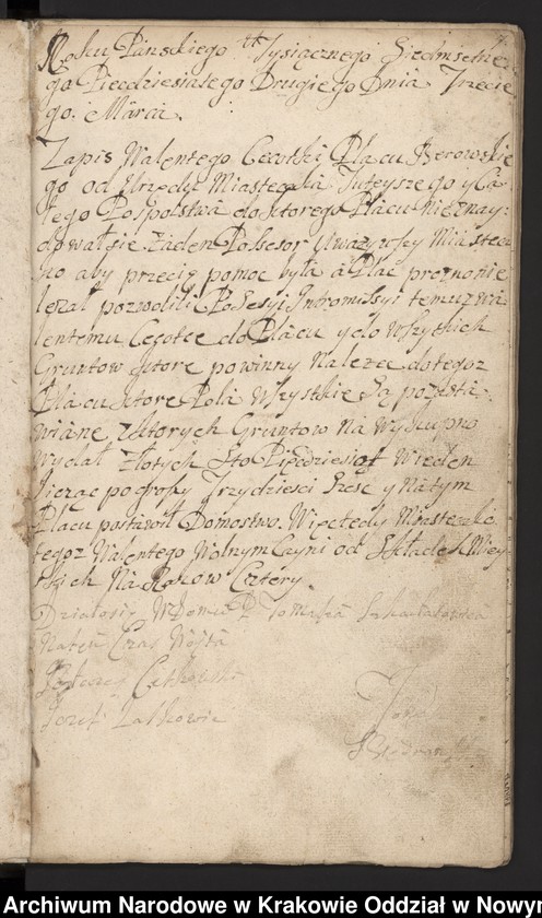 image.from.collection.number "Fragment księgi wójtowsko-ławniczej miasta Limanowej z lat 1750-1818111"