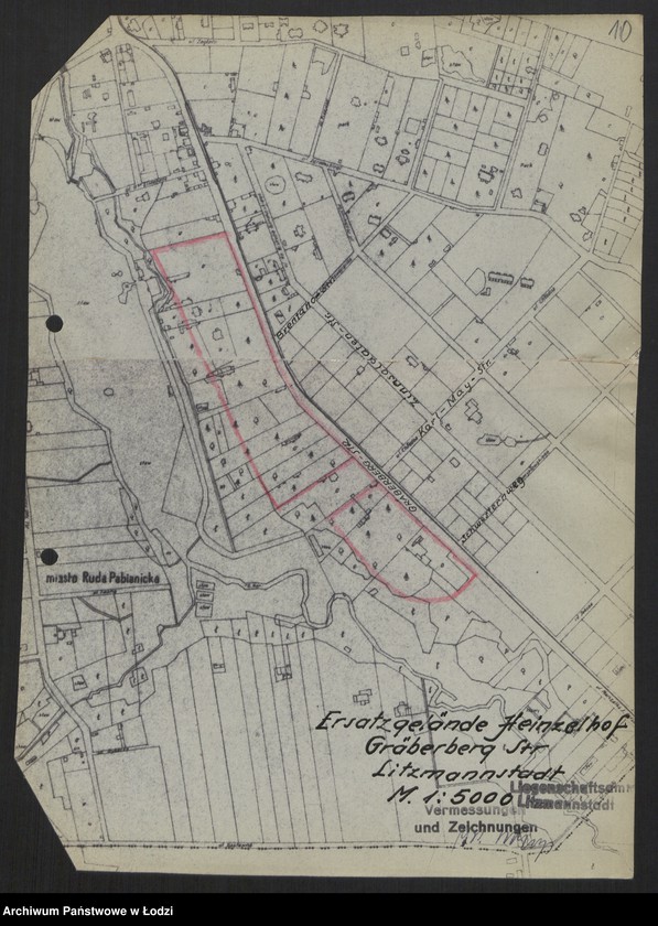 Obraz 12 z jednostki "Ruda Pabianicka Ersatzgelände Heinzelhof Gräberberg Strasse Litzmannstadt"