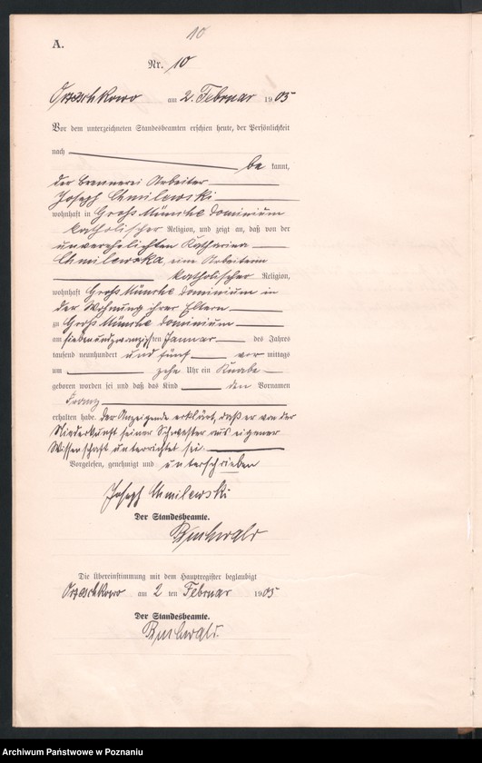 Obraz 13 z jednostki "Geburts-Neben-Register"