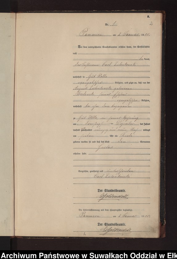 image.from.unit.number "Geburts-Neben-Register des Preussischen Standes-Amtes Neuhoff Kreis Loetzen"