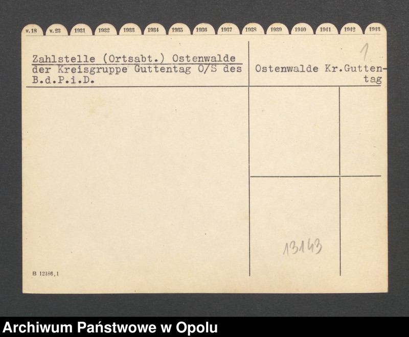 Obraz 3 z jednostki "Zahlstelle (Ortsabt.) Ostenwalde der Kreisgruppe Guttentag O/S des B.d.P.i D."