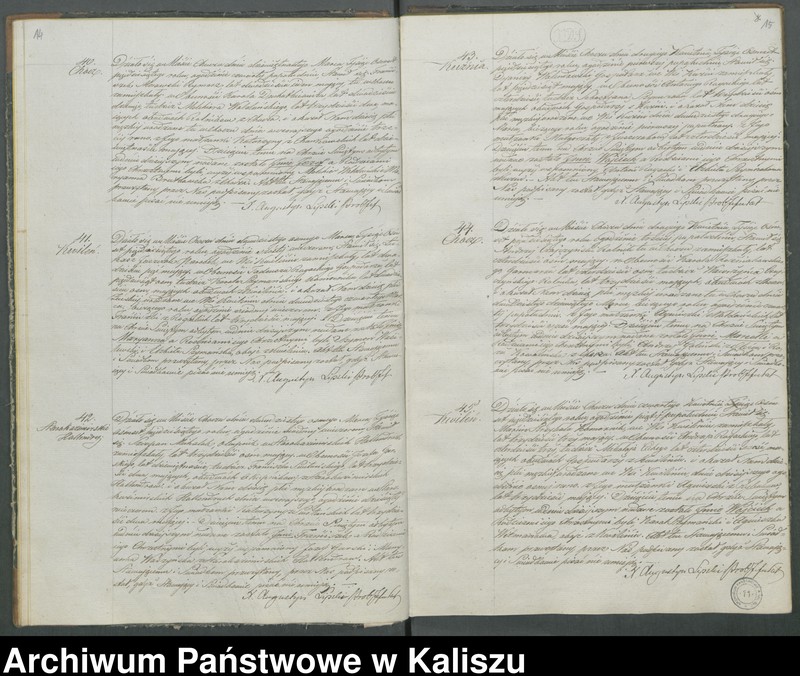 Obraz 12 z jednostki "Książka duplikat aktów urodzeń, zaślubień i zejść"
