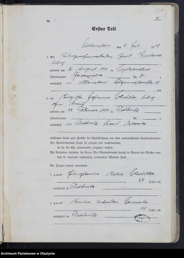 image.from.unit.number "Familienbuch-Zweitbuch Tom II,Nr 1 - 44"