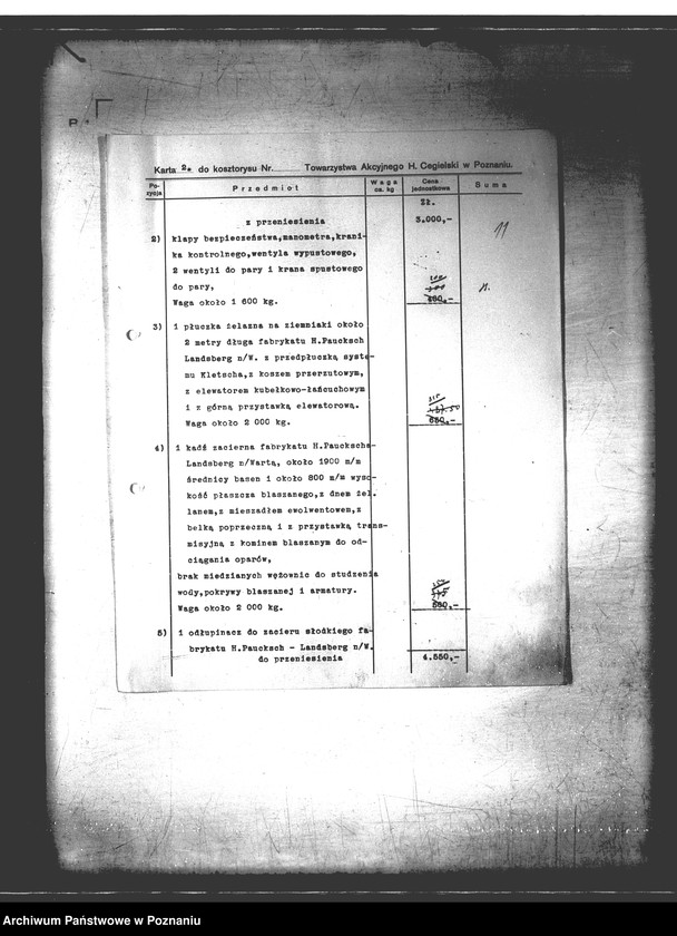 Obraz 15 z jednostki "Huta - powiat bydgoski /m.in. wyszacowanie gorzelni/"