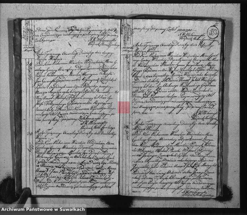 image.from.unit.number "Księga do zapisywania aktów cywilnych zejścia gminy wiżajńskiey, departamentu łomżyńskiego, powiatu kalwaryjskiego"