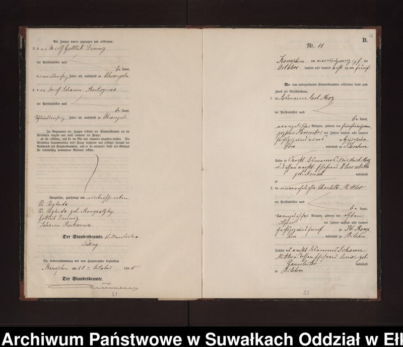 image.from.unit.number "Heiraths-Neben-Register des Preussischen Standes-Amtes Gr. Konopken Kreis Loetzen"