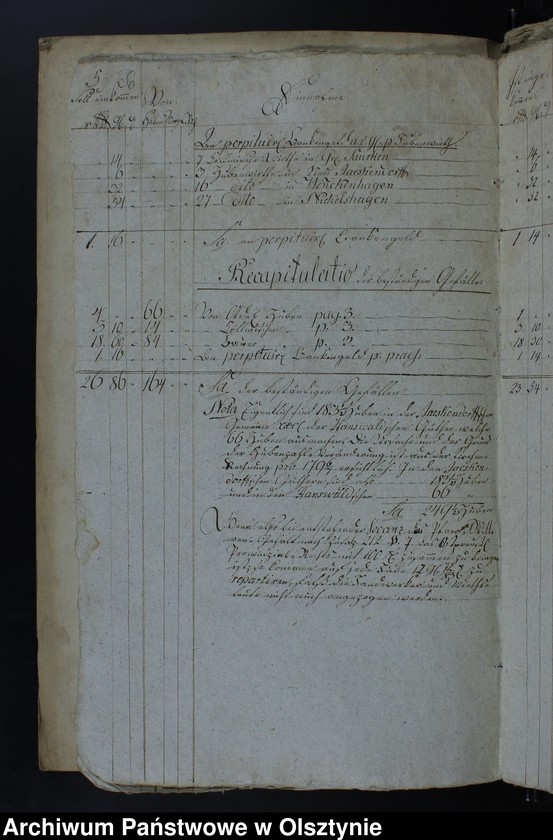 image.from.unit.number "Jahr Rechnung aller Einnahme und Ausgabe der Jäskendorffschen Kirche"