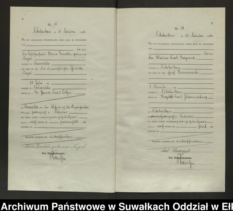 image.from.unit.number "Sterbe=Haupt=Register des Königlichen Preussischen Standes-Amtes Nikolaiken Kreis Sensburg"