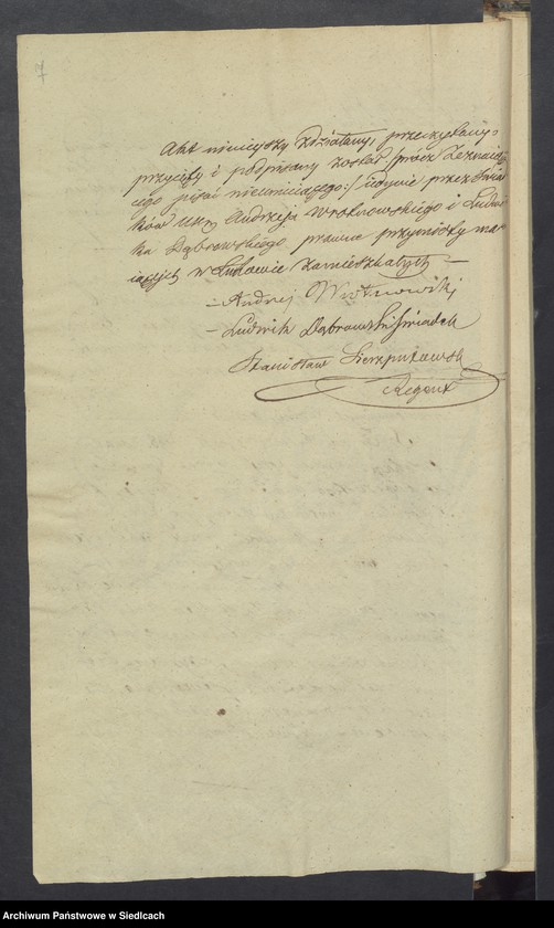Obraz 6 z jednostki "[Akta notarialne od numeru 1 do numeru 196 z roku 1841]"
