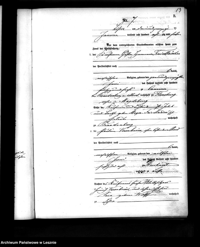 Obraz 16 z jednostki "[Księga małżeństw]"