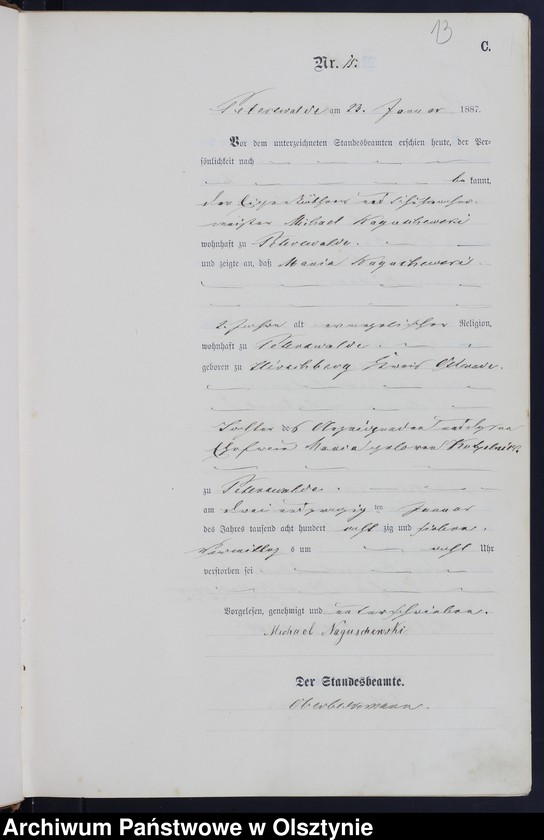 image.from.unit.number "Sterbe-Haupt-Register Nr 3 - 124"