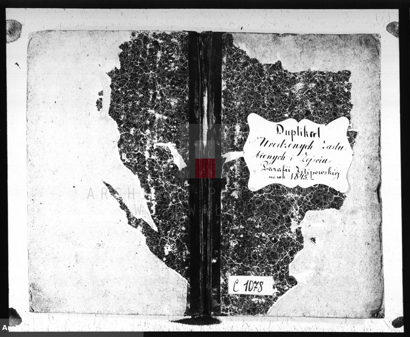 image.from.unit.number "Duplikat Urodzonych, Zaślubionych i Zejscia Parafii Filipowskiej za rok 1845"