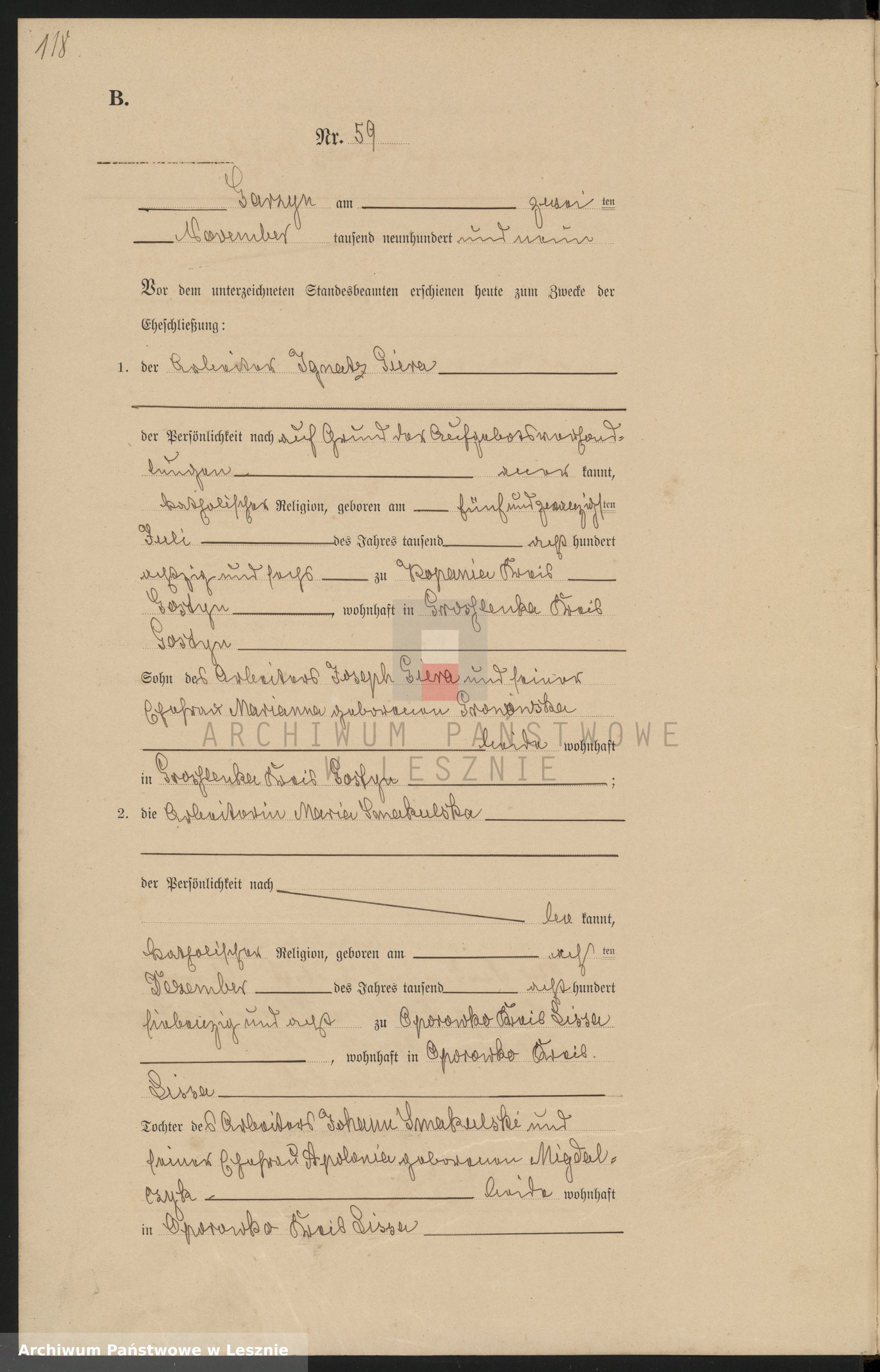 Skan z jednostki: [Księga małżeństw]