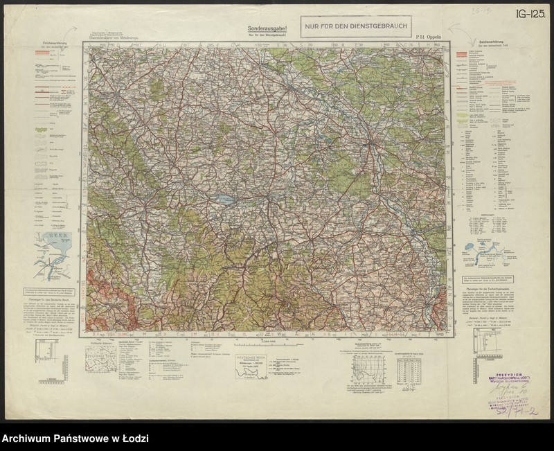 Obraz 2 z jednostki "Übersichtskarte von Mitteleuropa P 51 Oppeln"