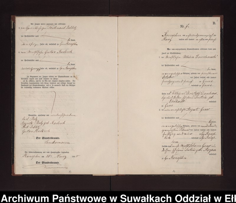 image.from.unit.number "Heiraths-Neben-Register des Preussischen Standes-Amtes Gr. Konopken Kreis Loetzen"