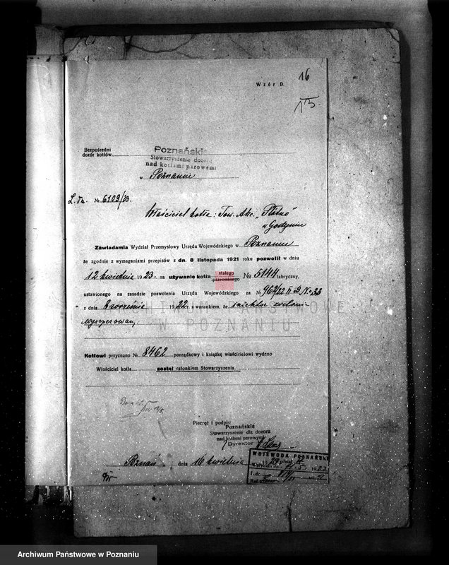 Obraz 20 z jednostki "/Zatwierdzenie projektu budowy i urządzenia spichlerza przy młynie parowym, F-my W. Hasiński w Gostyniu/"