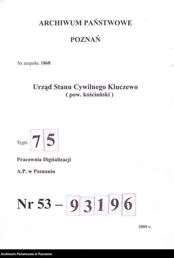 Obraz 1 z jednostki "Sterbe Register"