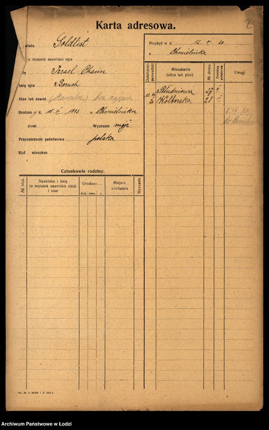 Obraz 4 z jednostki "[Spis ludności Łodzi] Goldlewicz - Goldring"