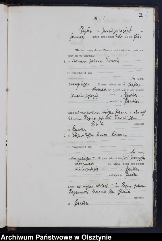 Obraz z jednostki "Heiraths-Haupt-Register Nr 1 - 9"