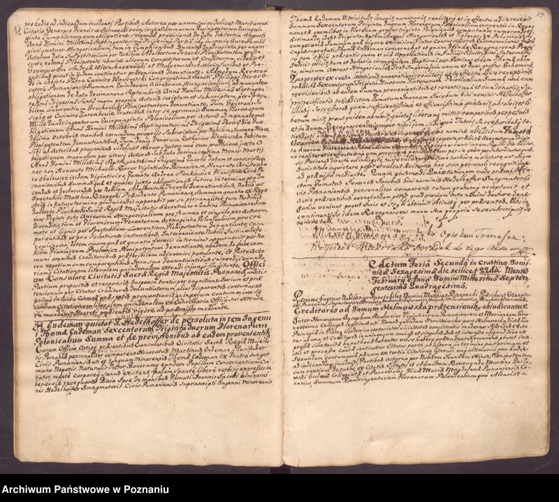 Obraz 14 z jednostki "Liber actorum officii consularis civitatis Posnaniae."