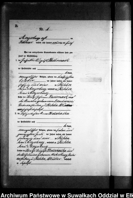 image.from.unit.number "Heiraths-Neben-Register des Preussischen Standes-Amtes Kehlen Kreis Angerburg"