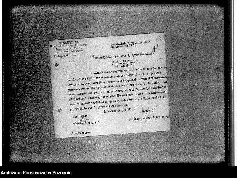 image.from.unit.number "Sprawy personalno-organizacyjne Związku - pomoc w uzyskaniu pracy, zasiłek dla bezrobotnych, spisy członków Związku Rezerwistów- bezrobotnych, sprawy finansowe"