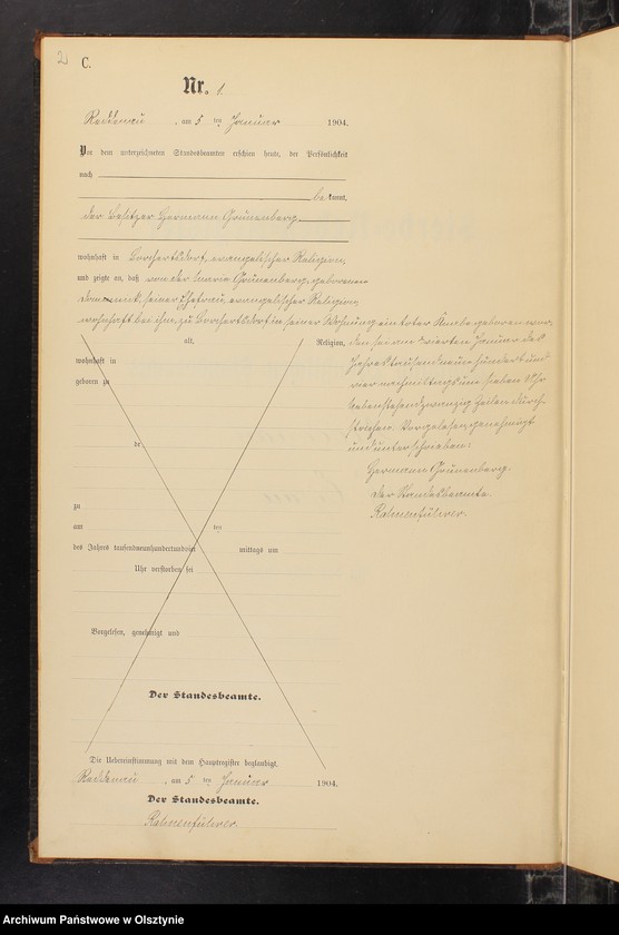 Obraz z jednostki "Sterbe-Neben-Register Nr 1 - 21"